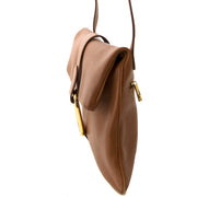 Authentique seconde main vintage Delvaux Givry Crossbody Bag Camel achète en ligne webshop LabelLOV