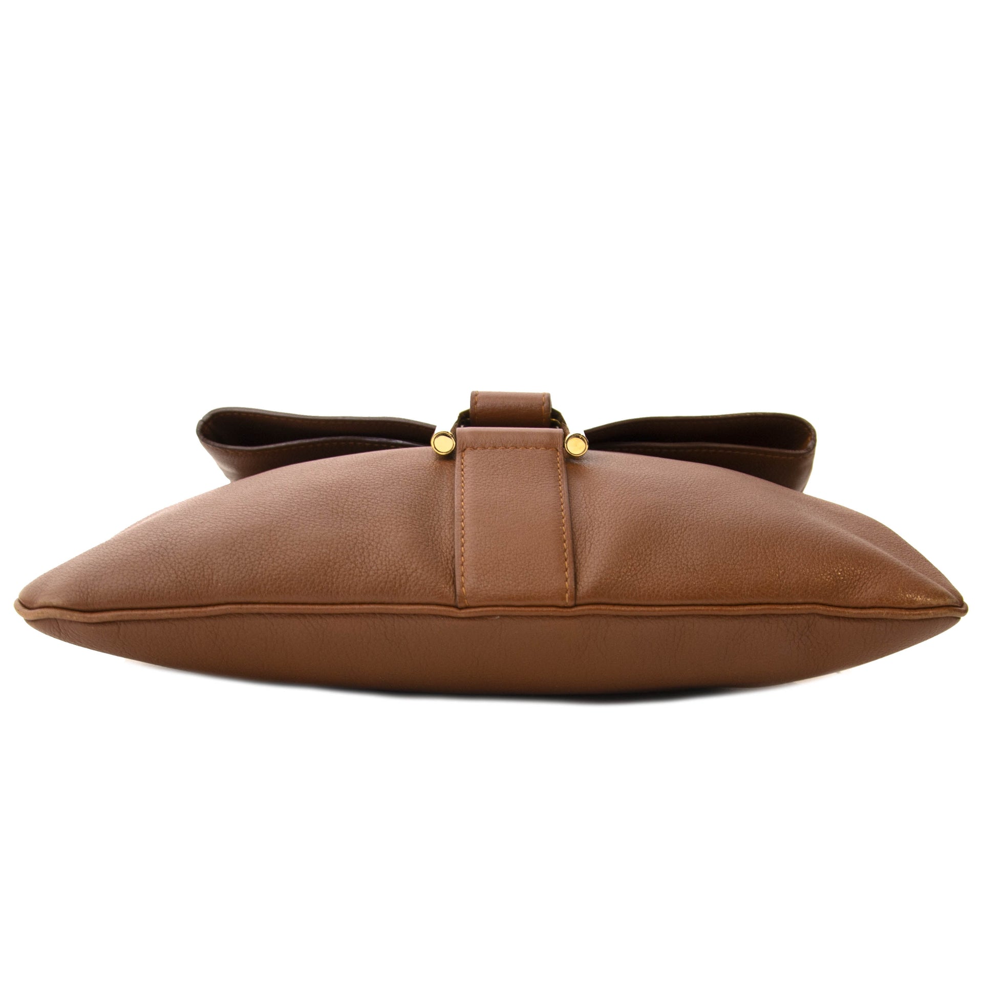 Authentieke tweedehand vintage Delvaux Givry Crossbody Bag Camel koop online webshop LabelLOV