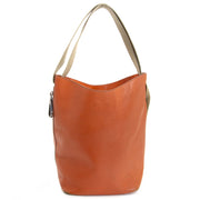 Deux De Delvaux Orange Bucket Bag now for sale at labellov vintage fashion webshop belgium