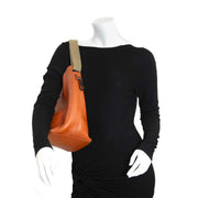 Deux De Delvaux Orange Bucket Bag now for sale at labellov vintage fashion webshop belgium