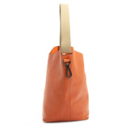 Deux De Delvaux Orange Bucket Bag now for sale at labellov vintage fashion webshop belgium