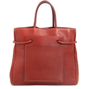 Deux De Delvaux Red Bag now for sale at labellov vintage fashion webshop belgium