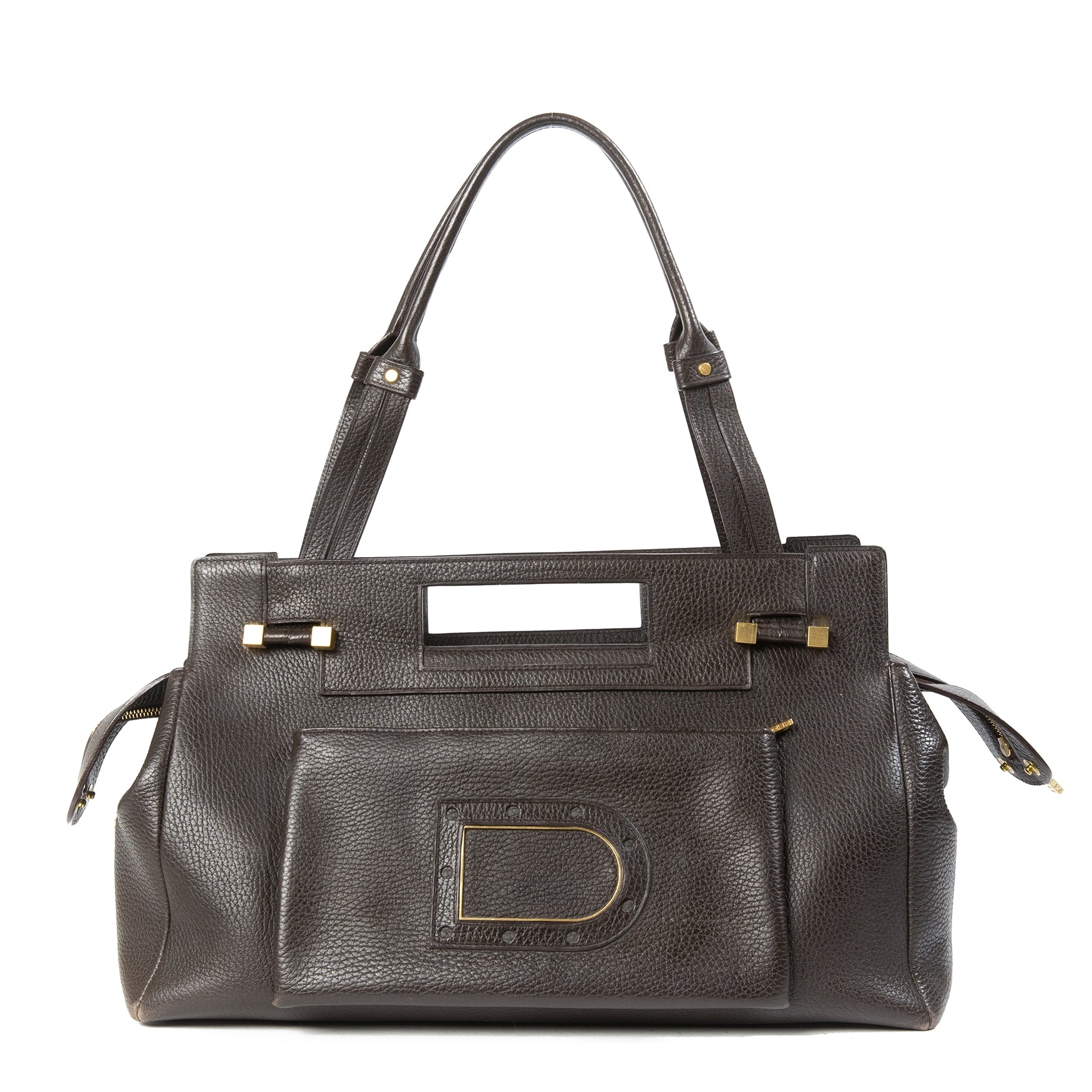 Delvaux Louise Brown Shoulder Bag kopen en verkopen