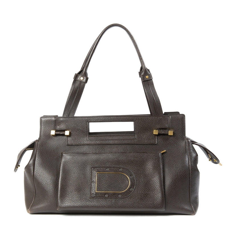 Delvaux Louise Brown Shoulder Bag kopen en verkopen