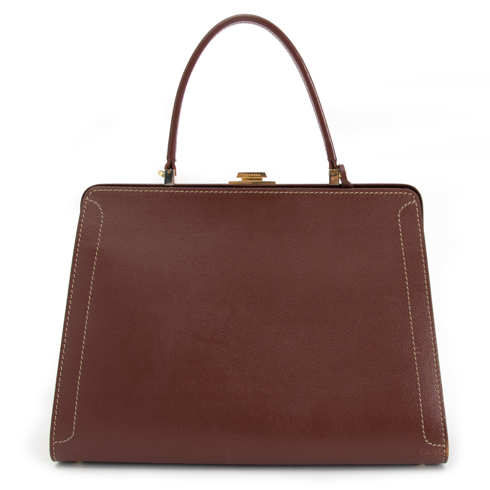 Delvaux Classico Brown Leather Top Handle kopen en verkopen