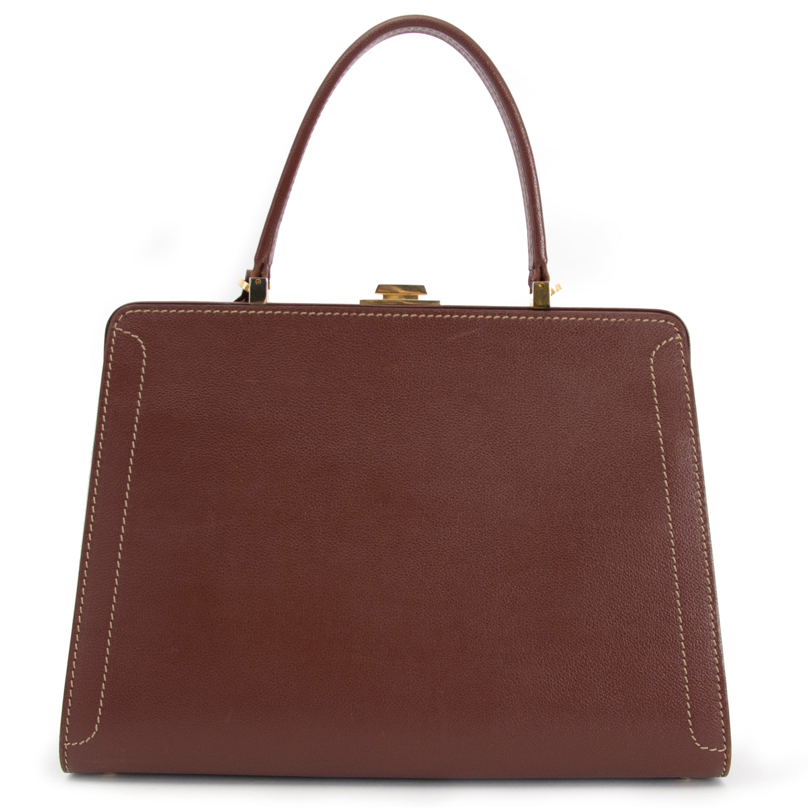 Delvaux Classico Brown Leather Top Handle