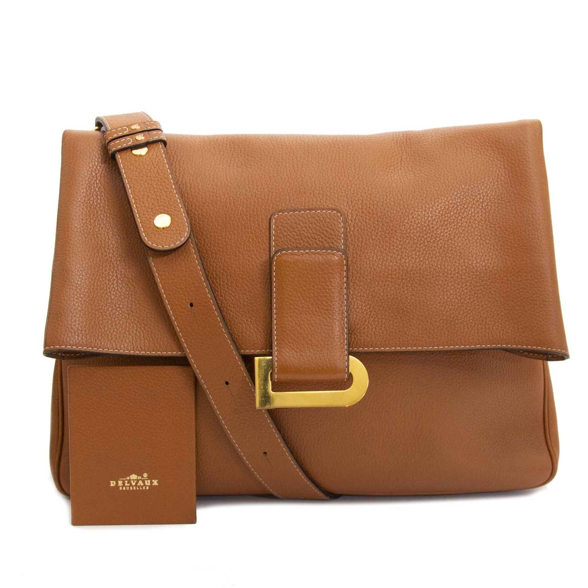 Delvaux Cognac Leather Givry Shoulder Bag Delvaux Cognac Leather Givry Shoulder Bag