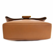 koop veilig online tegen de beste prijs Delvaux Cognac Leather Givry Shoulder Bag