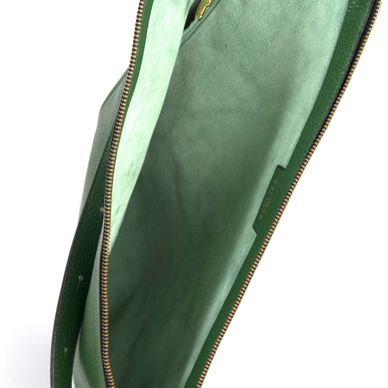 delvaux green shoulderbag now for sale at labellov vintage fashion webshop belgium