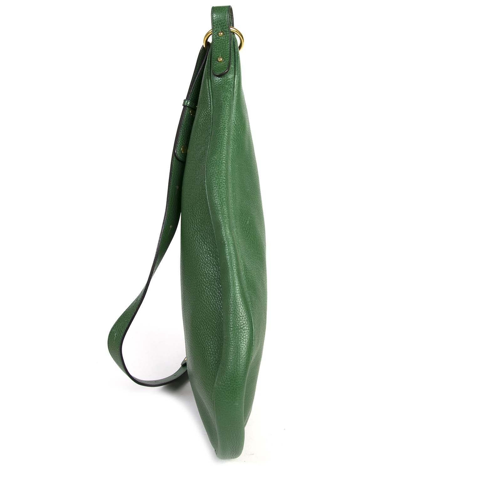 delvaux green shoulderbag now for sale at labellov vintage fashion webshop belgium