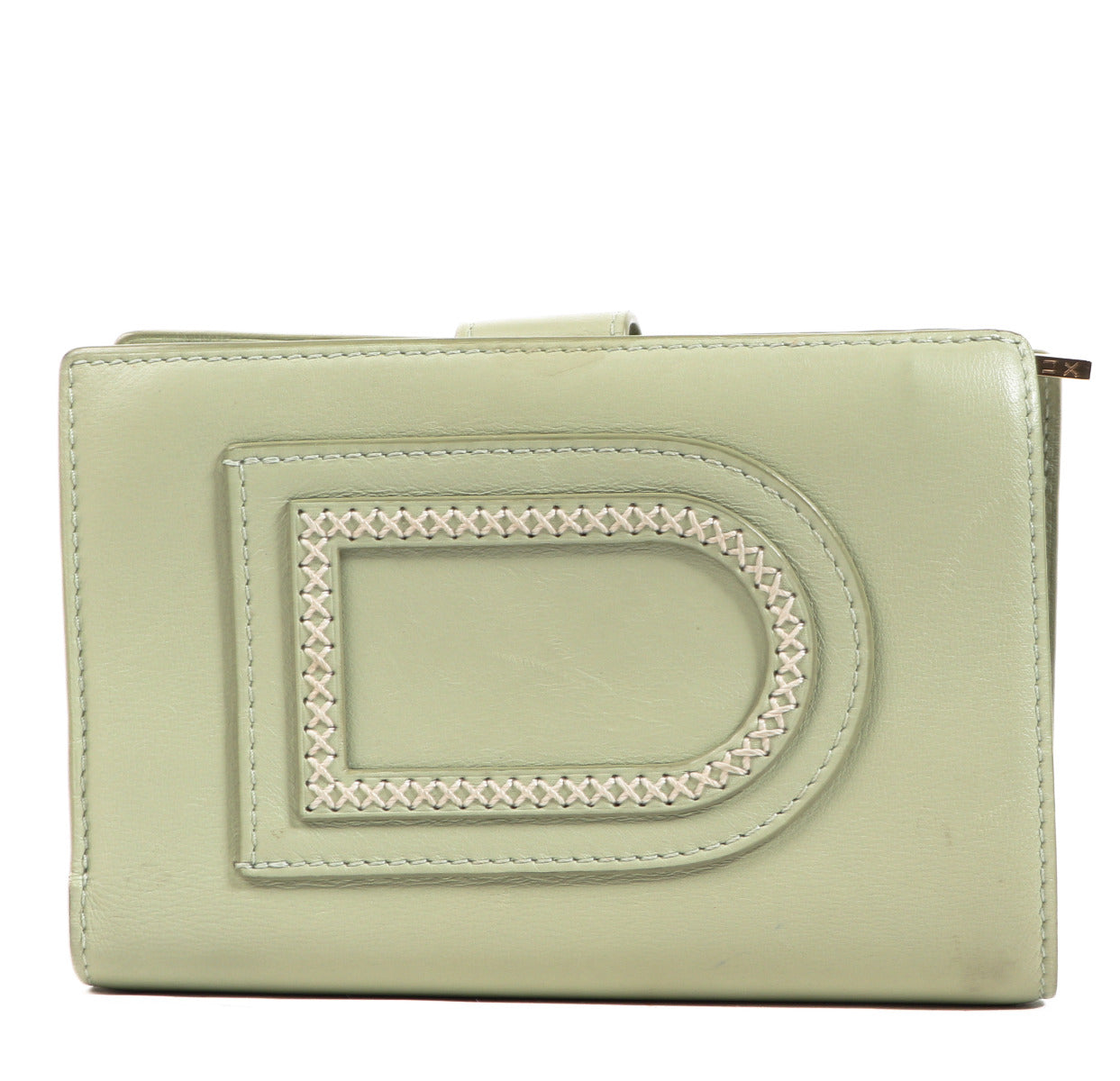 Delvaux Pistachegroene D Louise Portemonnee