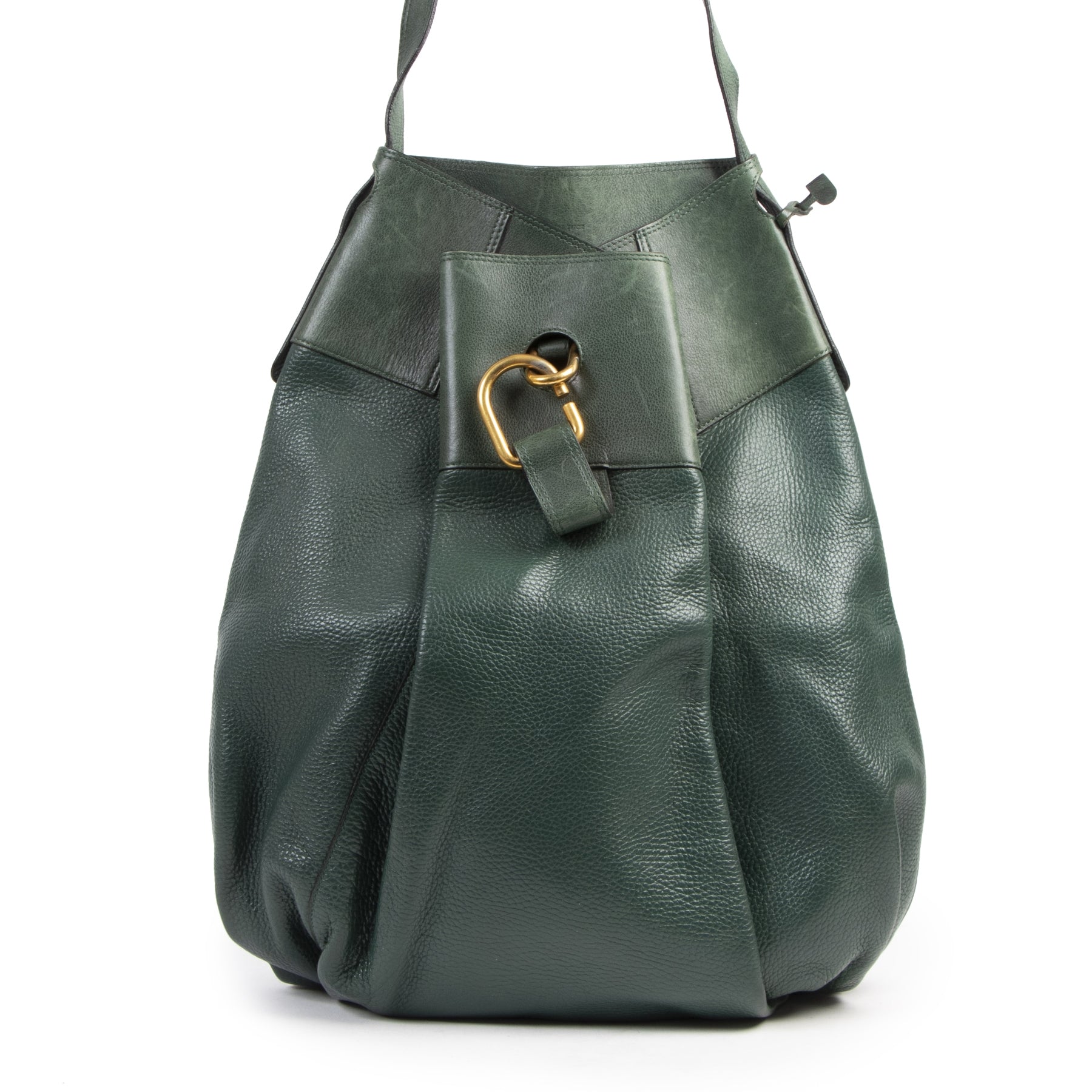 Authentique seconde-main vintage Delvaux Green Faust Shoulder Bag achète en ligne webshop LabelLOV