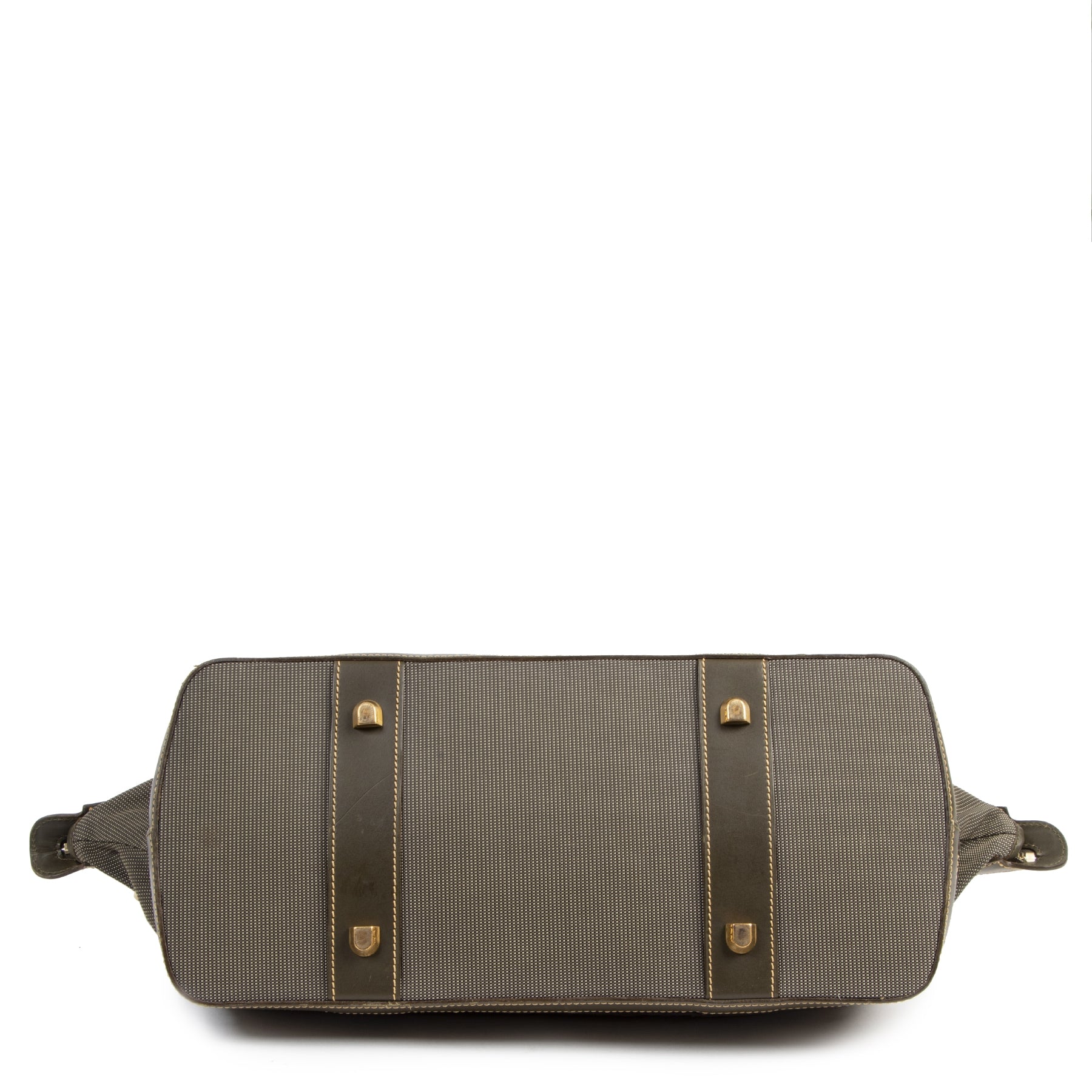 Authentique seconde-main vintage Delvaux Green Leather Medium Luggage achète en ligne webshop LabelLOV