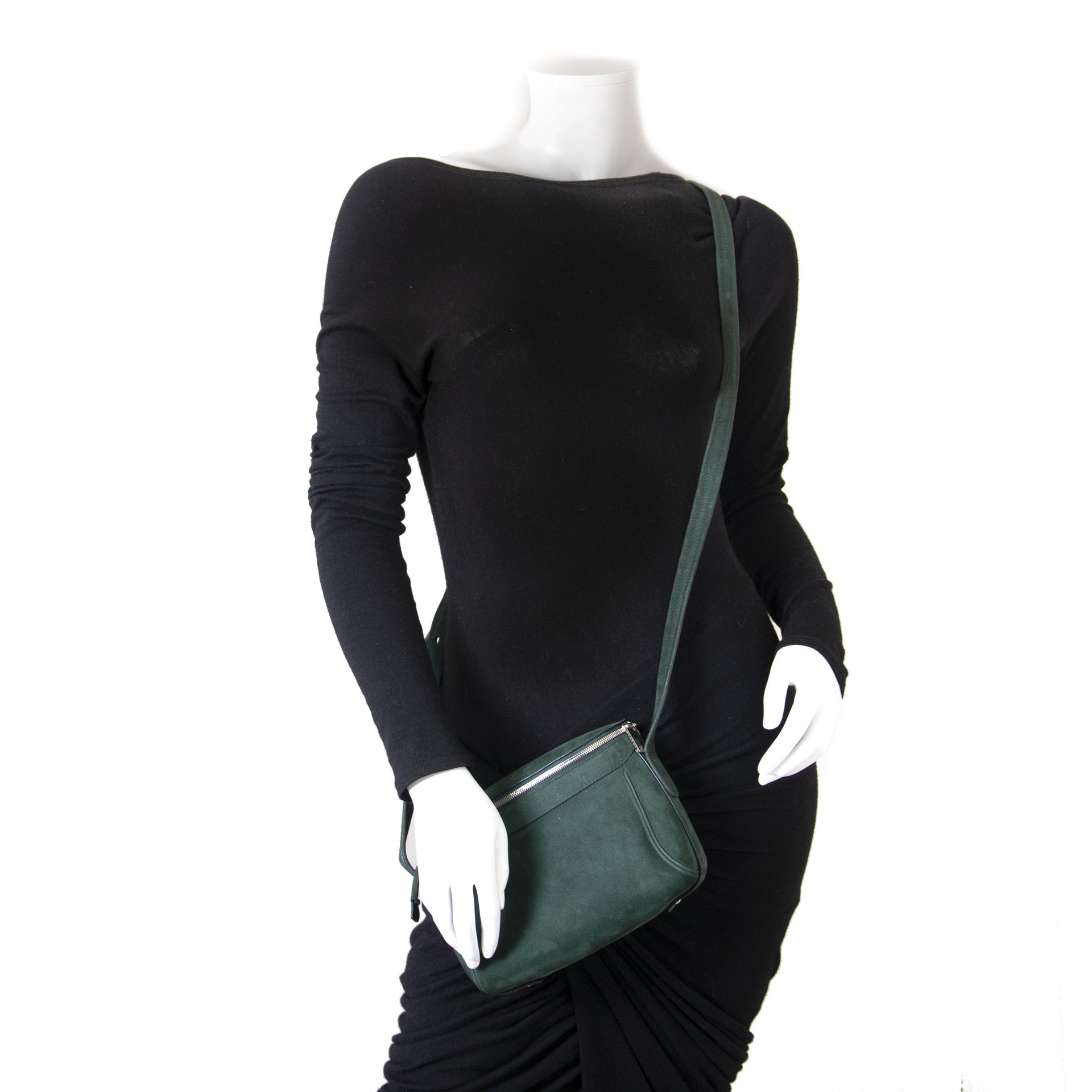 Are you looking for an authentic Delvaux Green Nubuck Shoulder Bag?