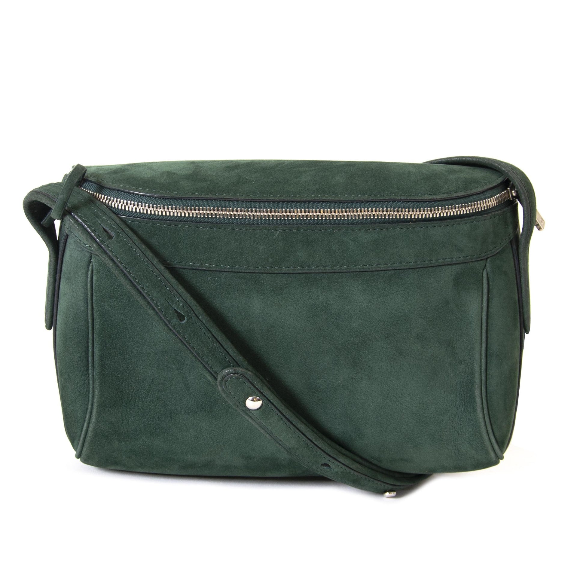 Delvaux Green Nubuck Shoulder Bag for the best price available online