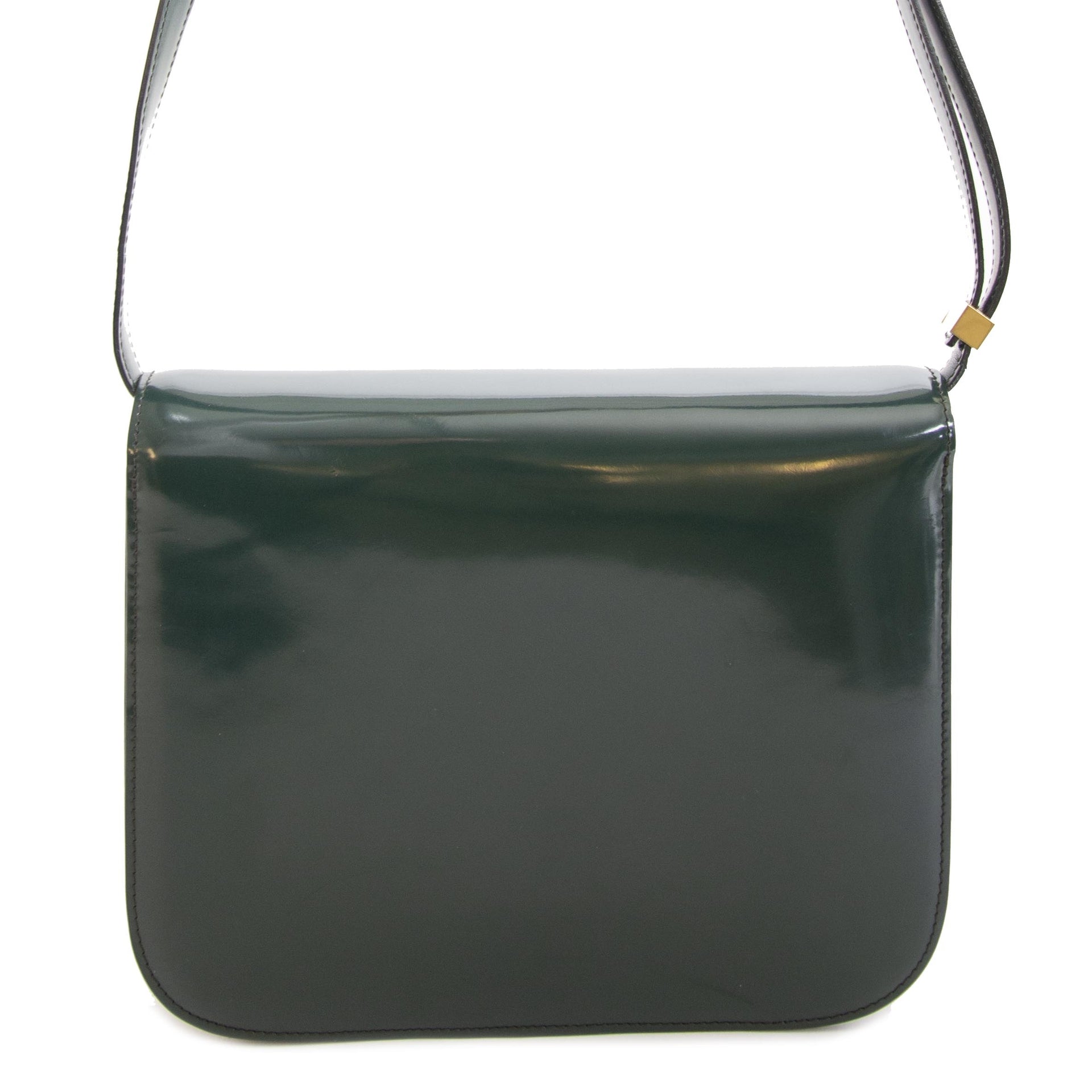 shop Celine Classic Green Patent Leather Bag
