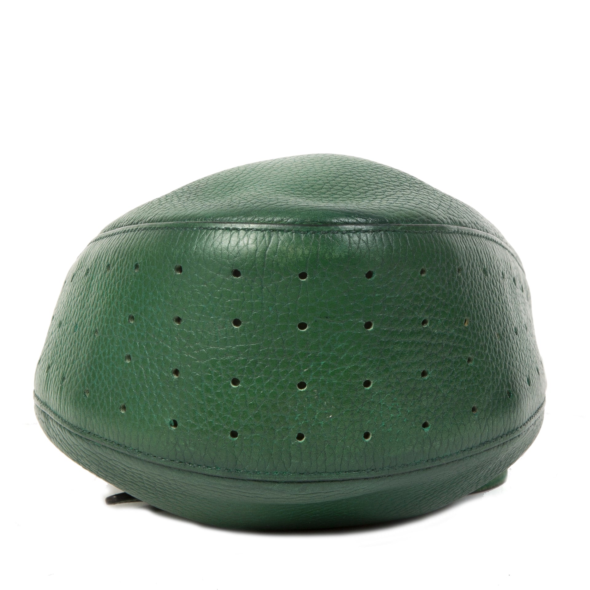 Authentieke tweedehands Delvaux Dark Green Bucket Bag juiste prijs veilig online winkelen LabelLOV webshop luxe merken winkelen Antwerpen België mode fashion