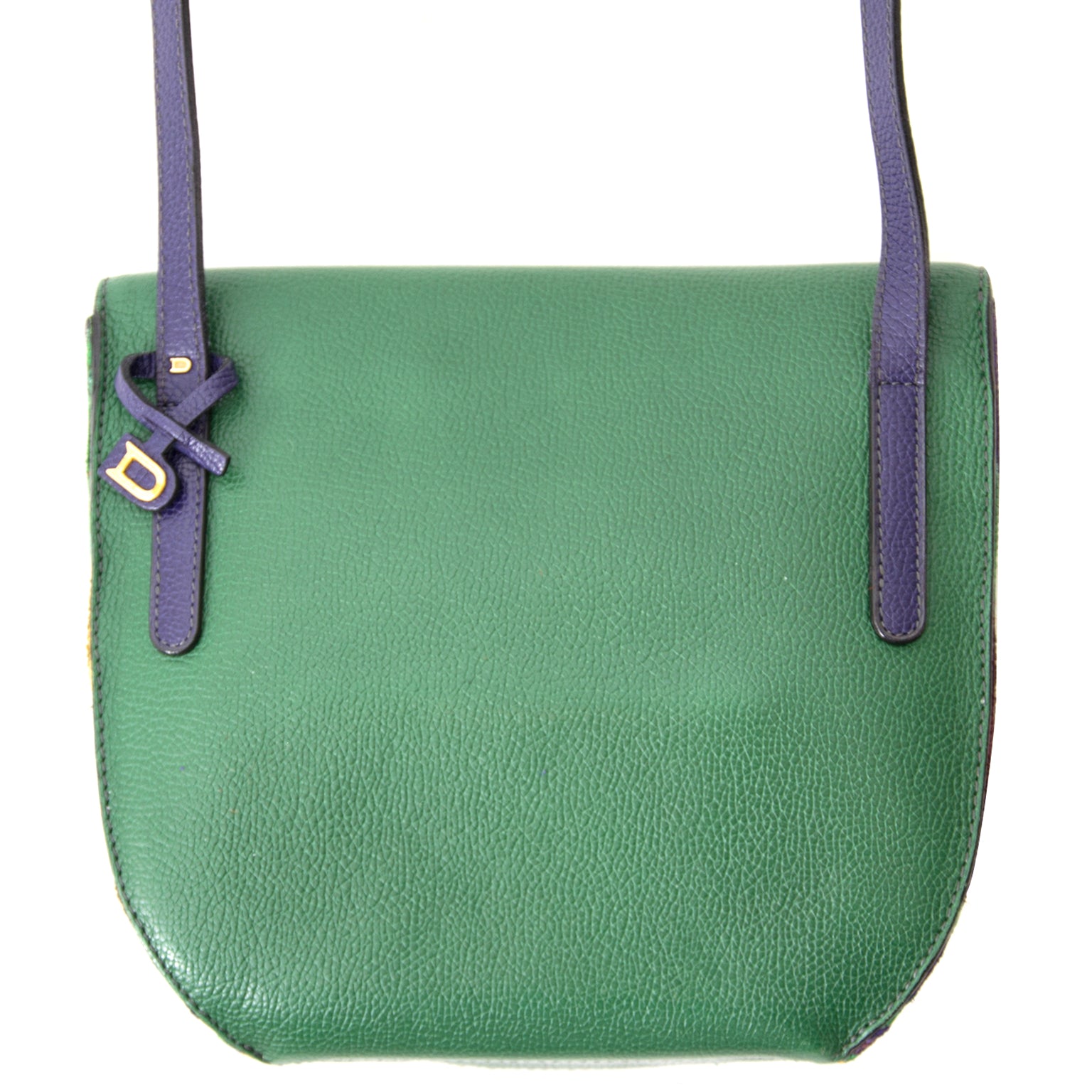 acheter en ligne sac a Delvaux Toile de Cuir Green Crossbody Pouch comme neuf