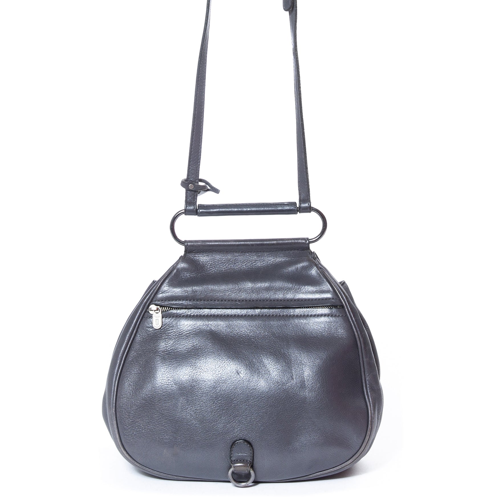 Delvaux Grey Cerceau Crossbody Bag