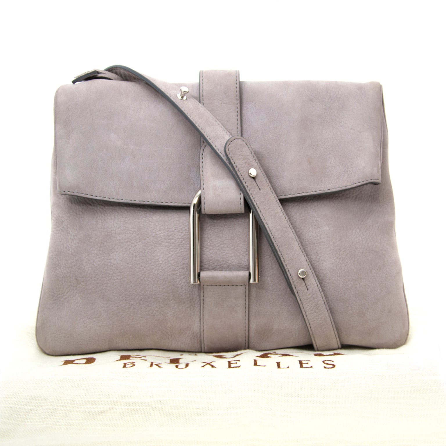 comme neuf sac a main Delvaux Nubuck Gris Givry pour le meilleur prix