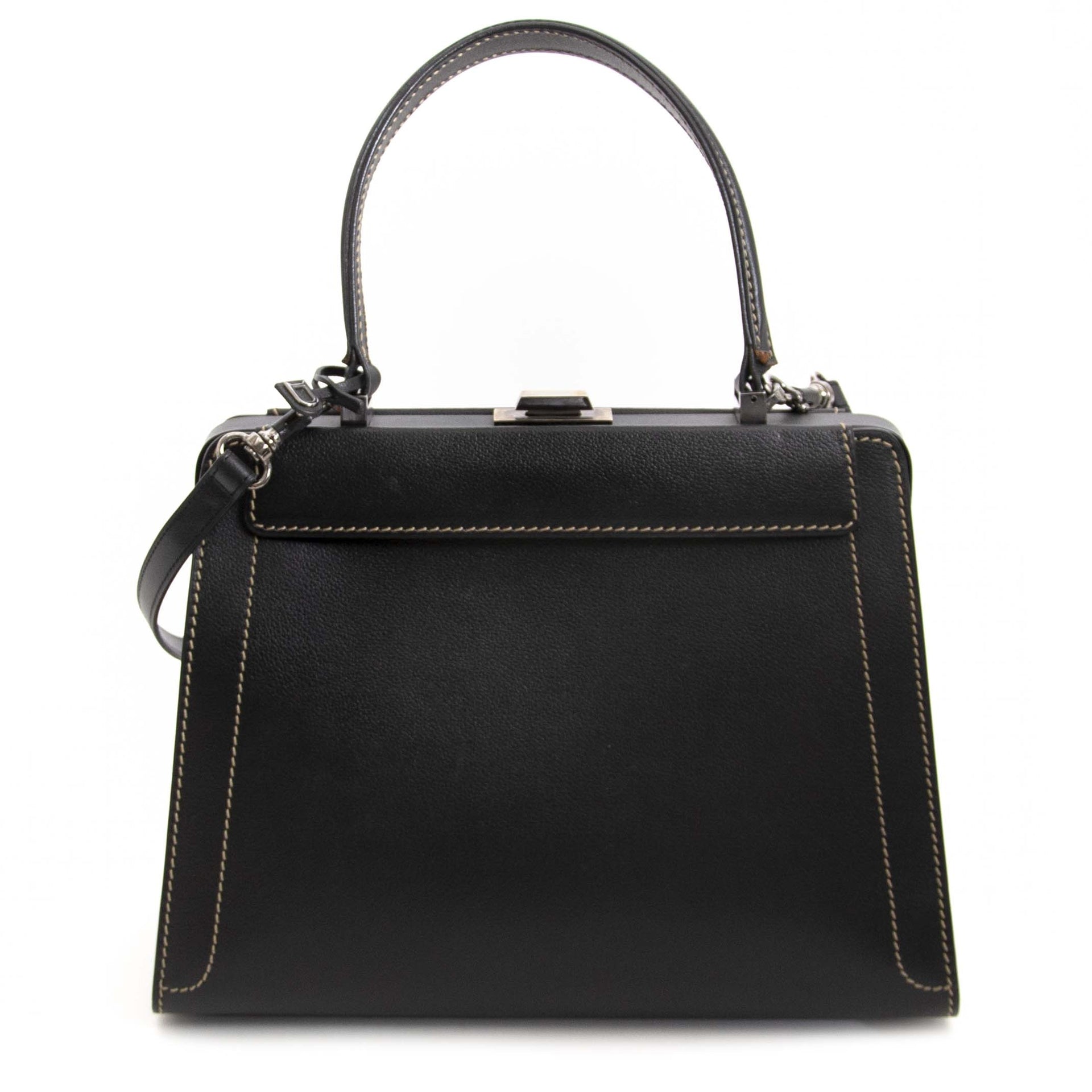 Delvaux Black Illusion Handbag secondhand authentic very limited