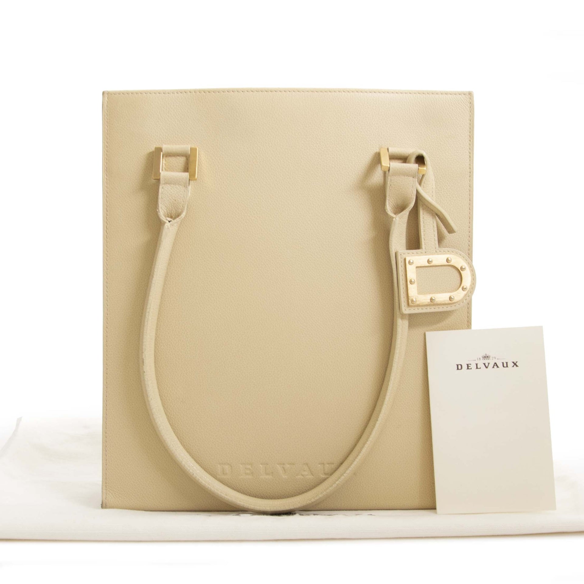 Authentique seconde main Delvaux Le Jeff Beige achète en ligne webshop LabelLOV