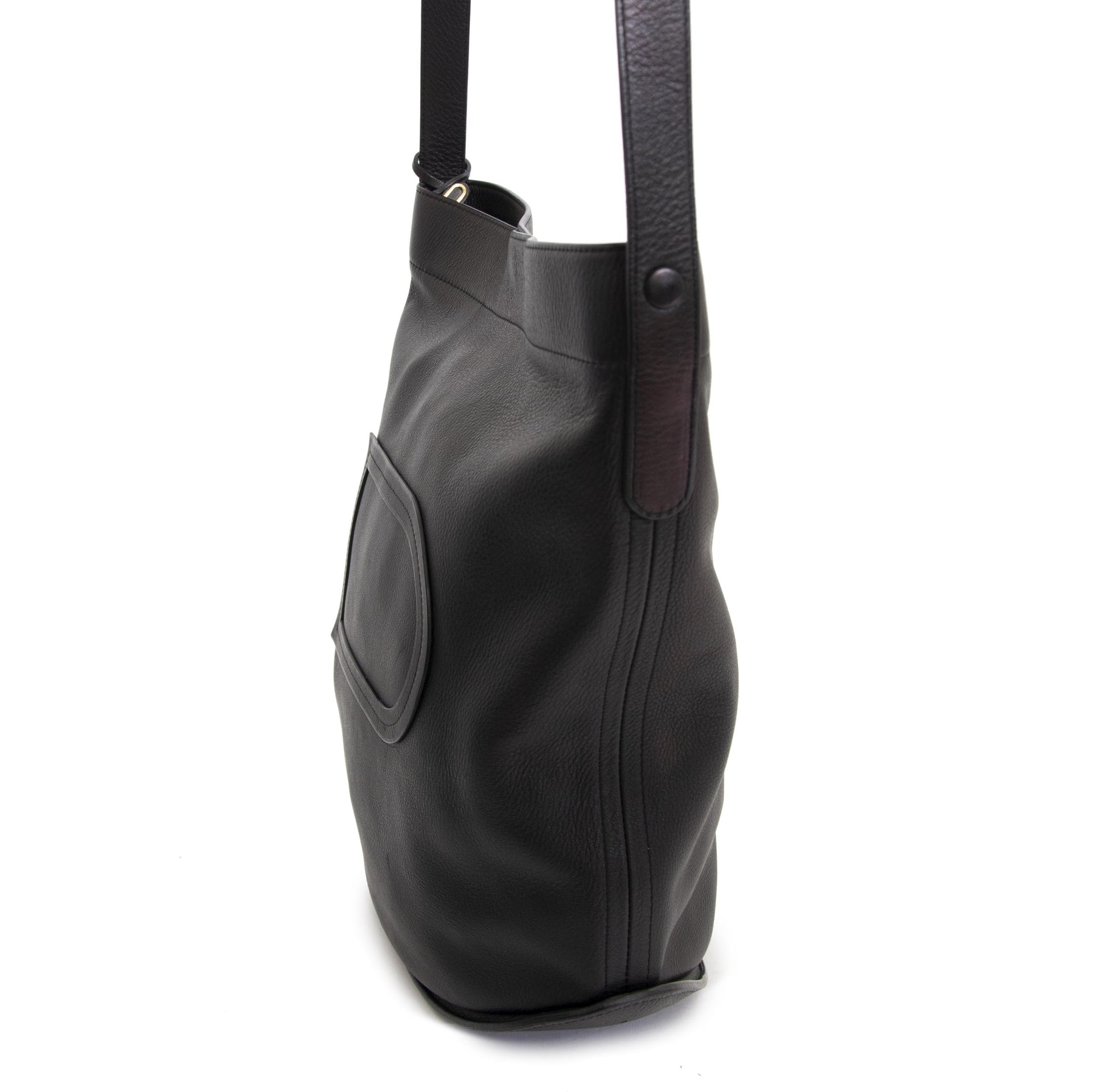 shop safe online secondhand Delvaux Black Le Pin Shoulder Bag