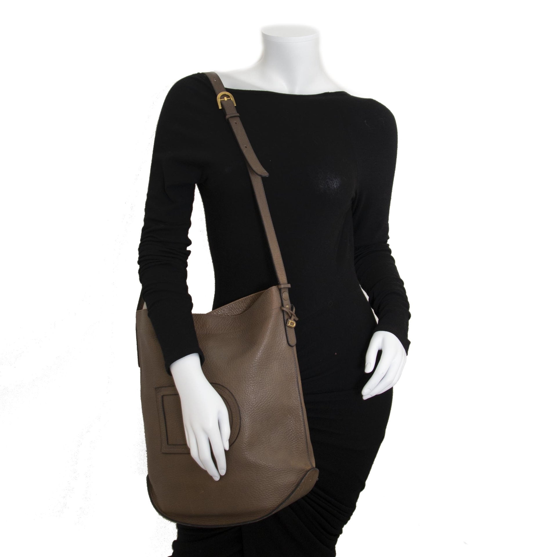 shop safe online Delvaux Taupe Le Pin Shoulder BAG