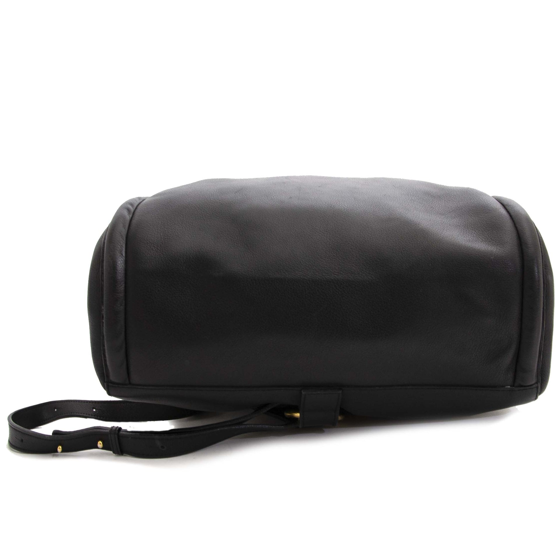 Authentic second hand vintage Delvaux Black Leather Backpack at online webshop LabelLOV