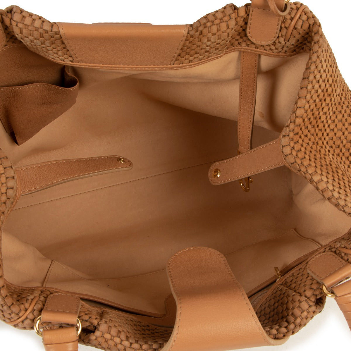 Delvaux Zalmroze Toile de Cuir Claire Obscure Schoudertas