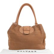Delvaux Salmon Pink Toile de Cuir Claire Obscure Shoulder Bag