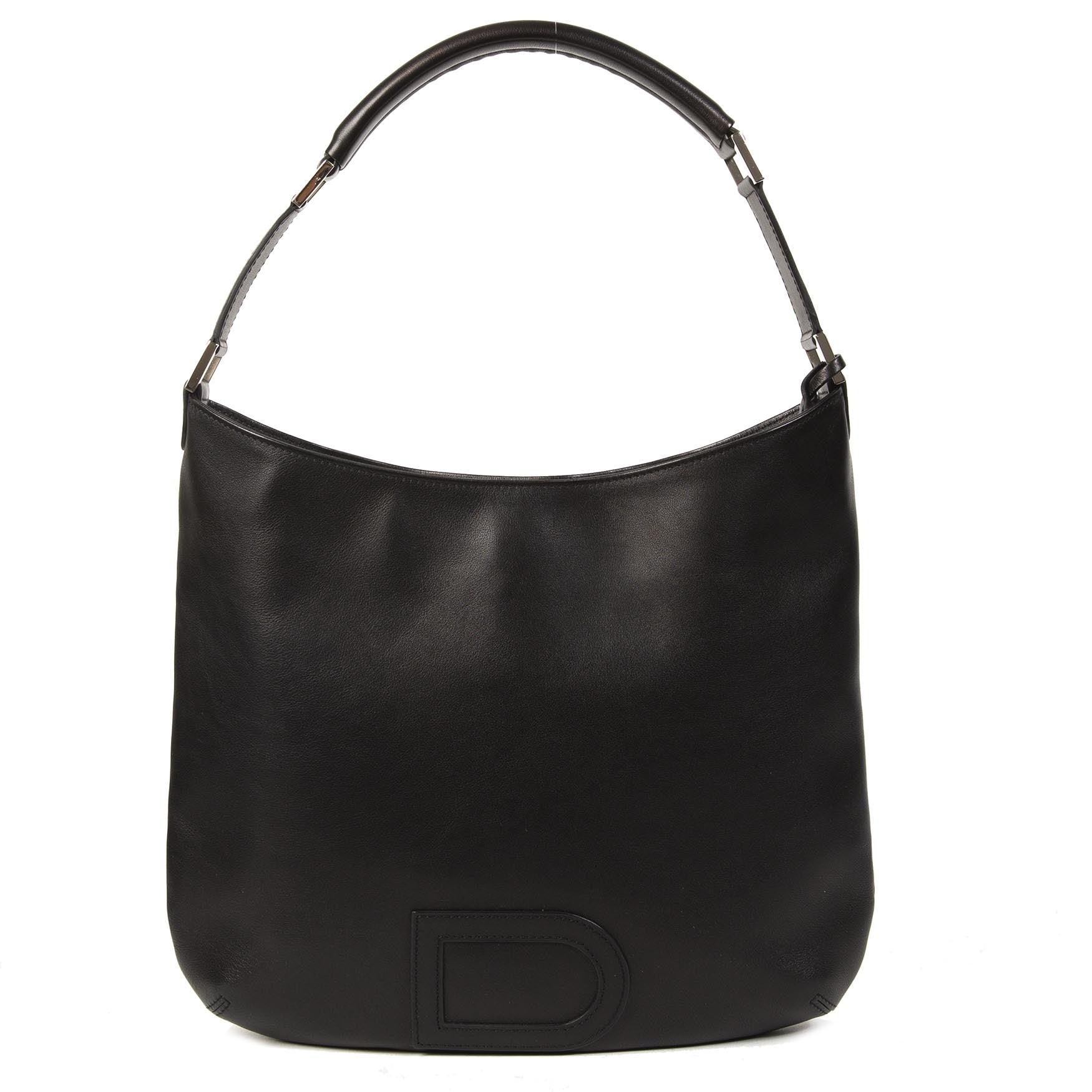 Authentieke tweedehands Delvaux D Louise PM Polo Black Bag juiste prijs veilig online winkelen LabelLOV webshop luxe merken winkelen Antwerpen België mode fashion