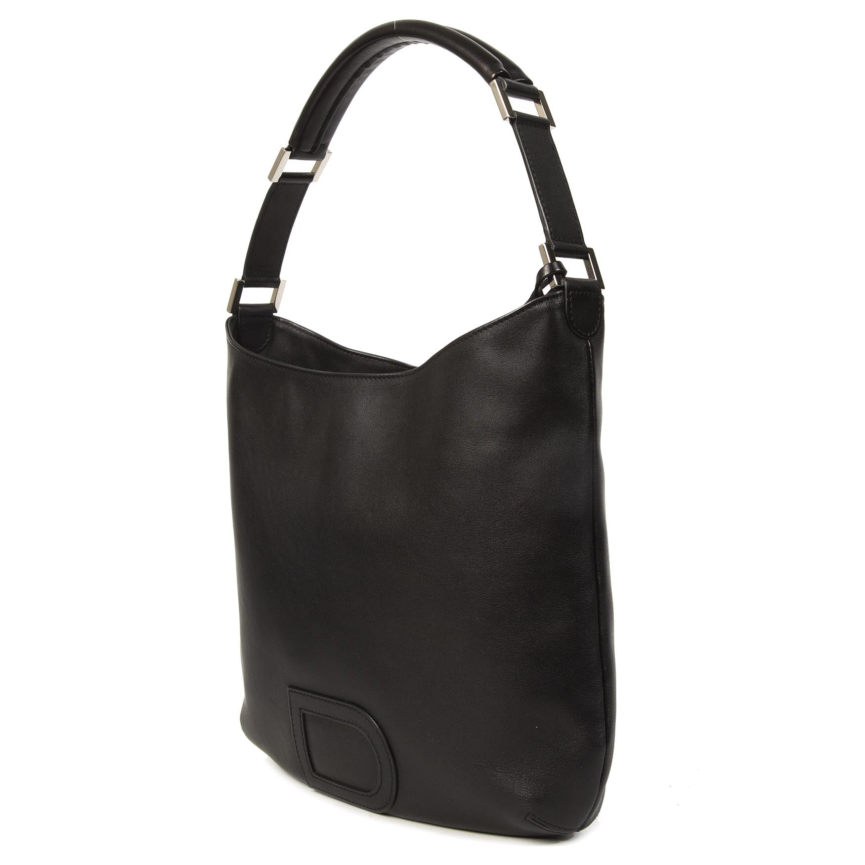 Authentieke tweedehands Delvaux D Louise PM Polo Black Bag juiste prijs veilig online winkelen LabelLOV webshop luxe merken winkelen Antwerpen België mode fashion