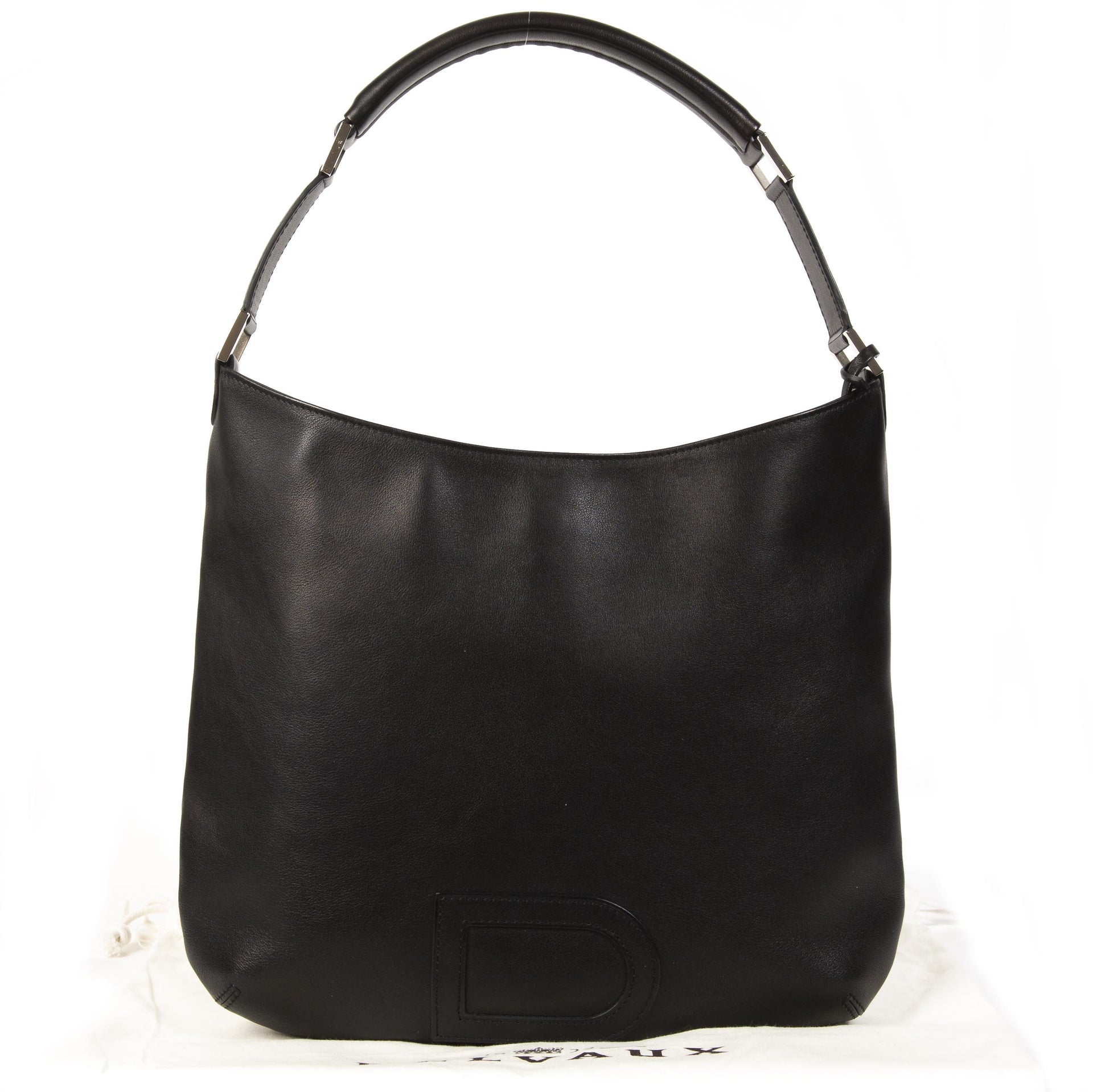 Authentieke tweedehands Delvaux D Louise PM Polo Black Bag juiste prijs veilig online winkelen LabelLOV webshop luxe merken winkelen Antwerpen België mode fashion