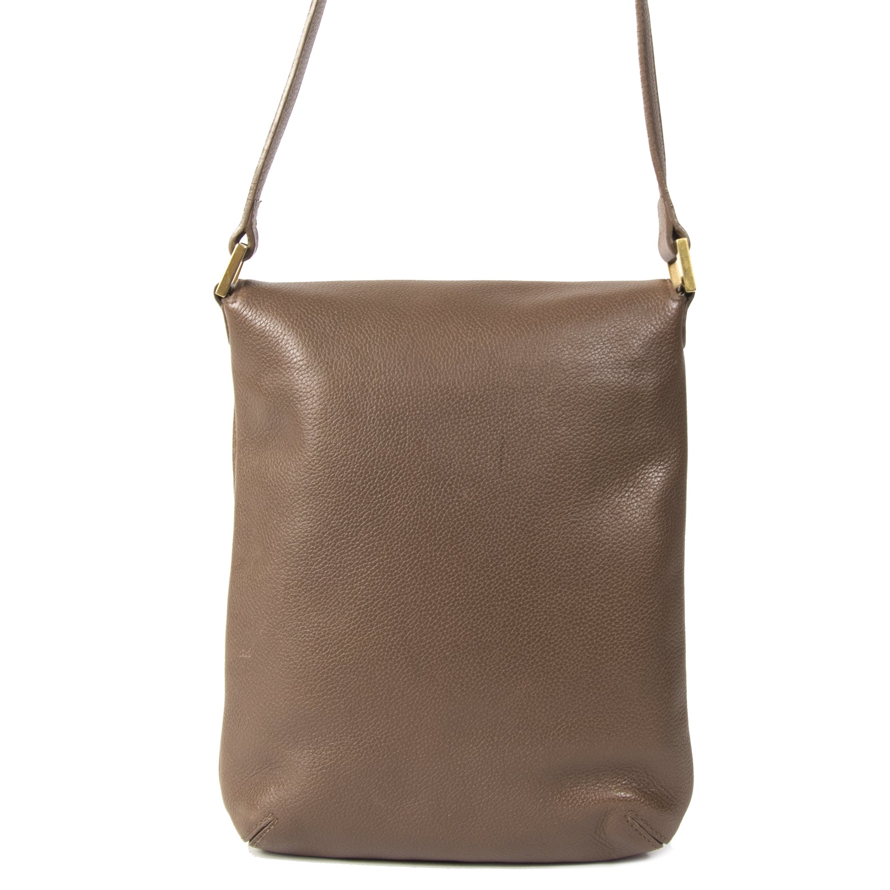 Authentieke Tweedehands Delvaux Le Louise Baudrier Taupe Bag juiste prijs veilig online shoppen luxe merken webshop winkelen Antwerpen België mode fashion