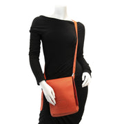 Delvaux Orange Louise Baudrier Cross Body Bag. Authentic secondhand delvaux louise baudrier bag orange leather. Right prices, safe online shopping at LabelLOV webshop. Luxury items, shopping in Antwerp. Fashion, Belgium.
