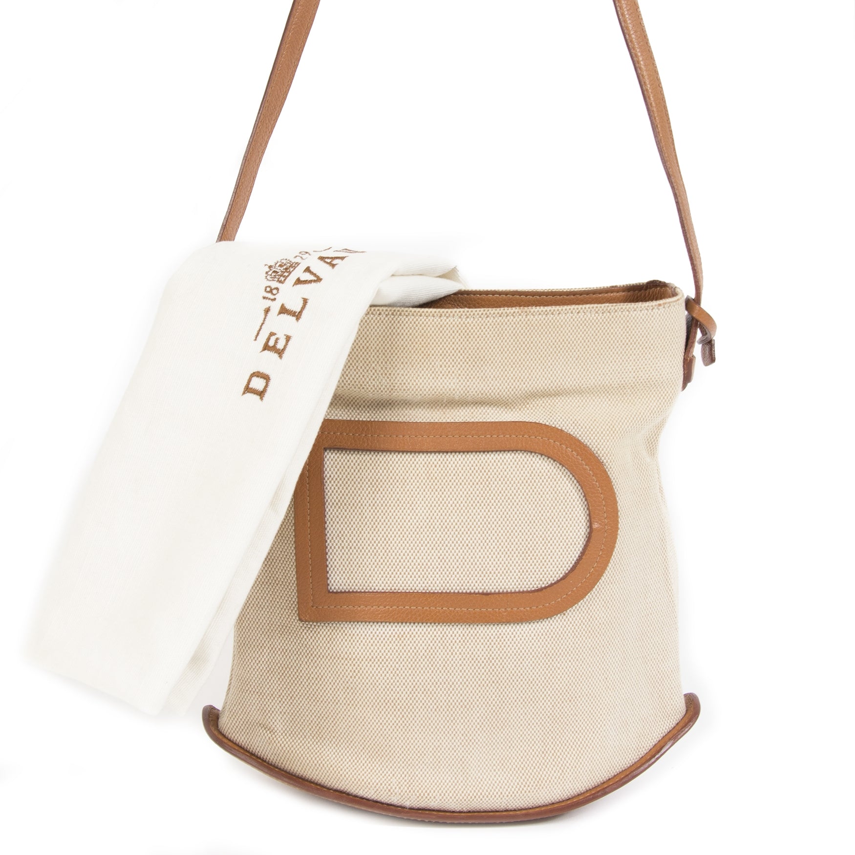Delvaux Beige Le Pin Toile Lin Allure Mini