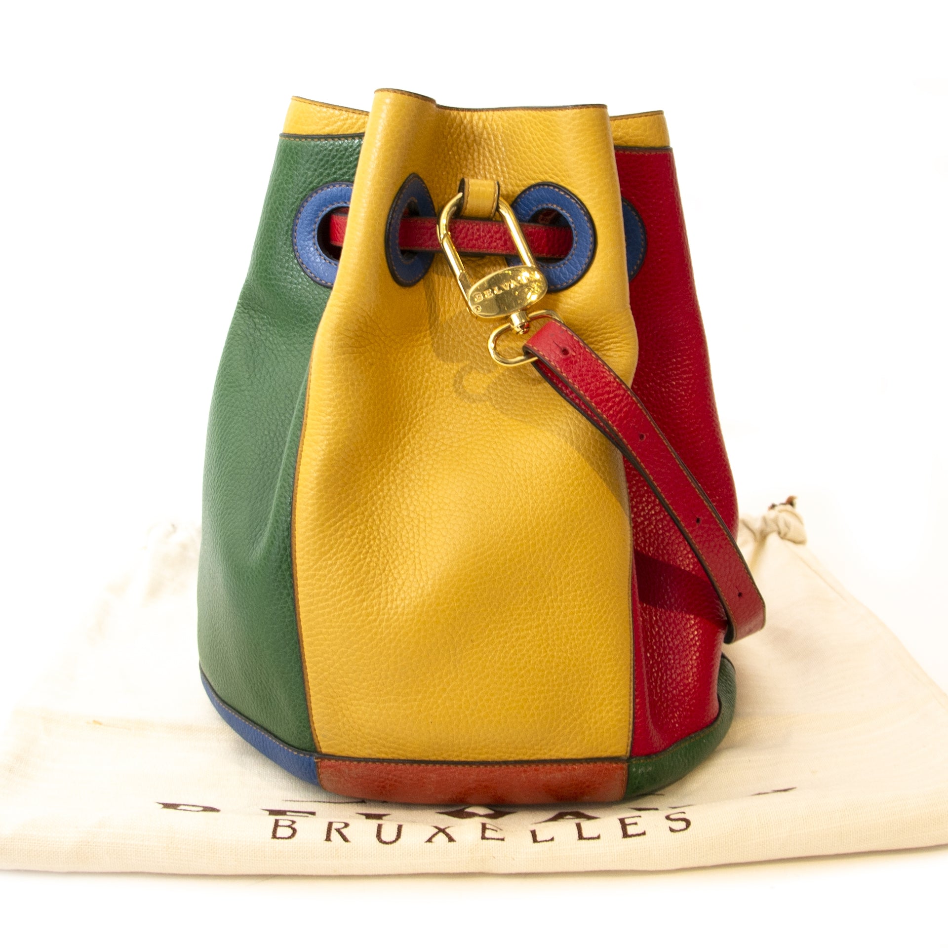 koop veilig online Delvaux Multicolor Nomade Bucket Bag