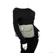 comme neuf sac a main Delvaux Nubuck Greenish D Clutch aan de beste prijs