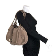 delvaux taupe nubuck colette gm shoulder bag now for sale at labellov vintage fashion webshop belgium