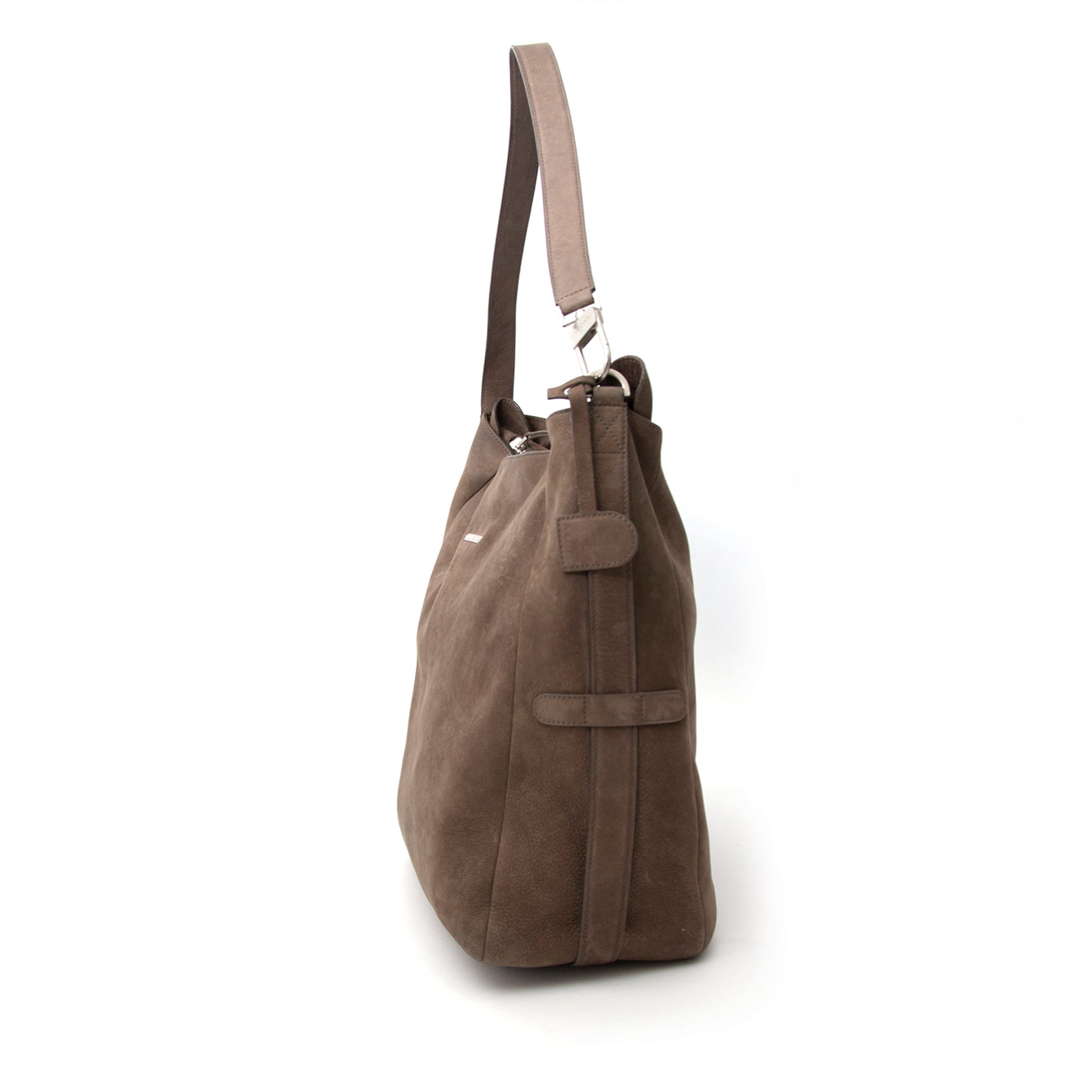 acheter en ligne pour le meilleur prix Delvaux Taupe Nubuck Large Shoulder Bag
