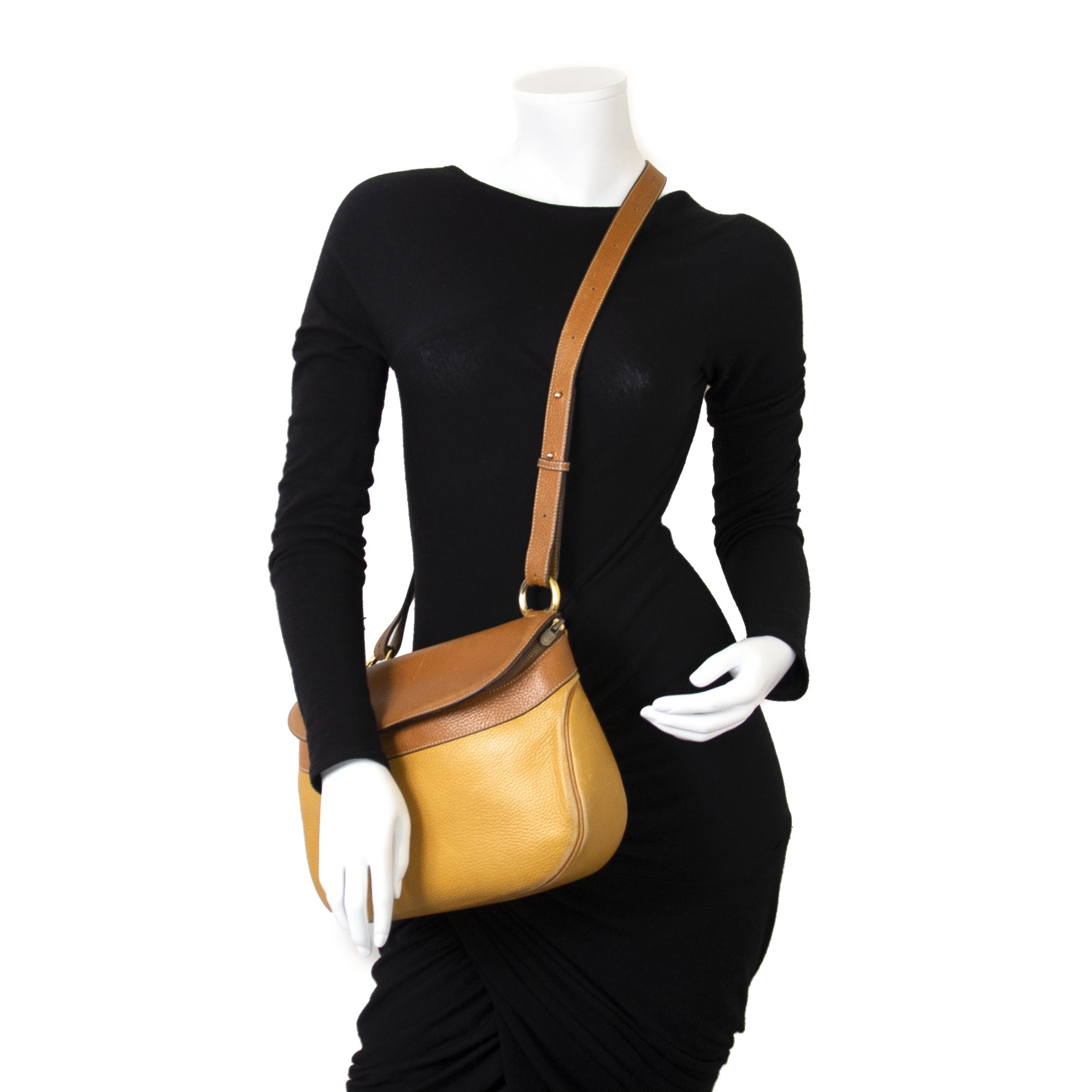 Delvaux Okerkleurige Crossbody Tas