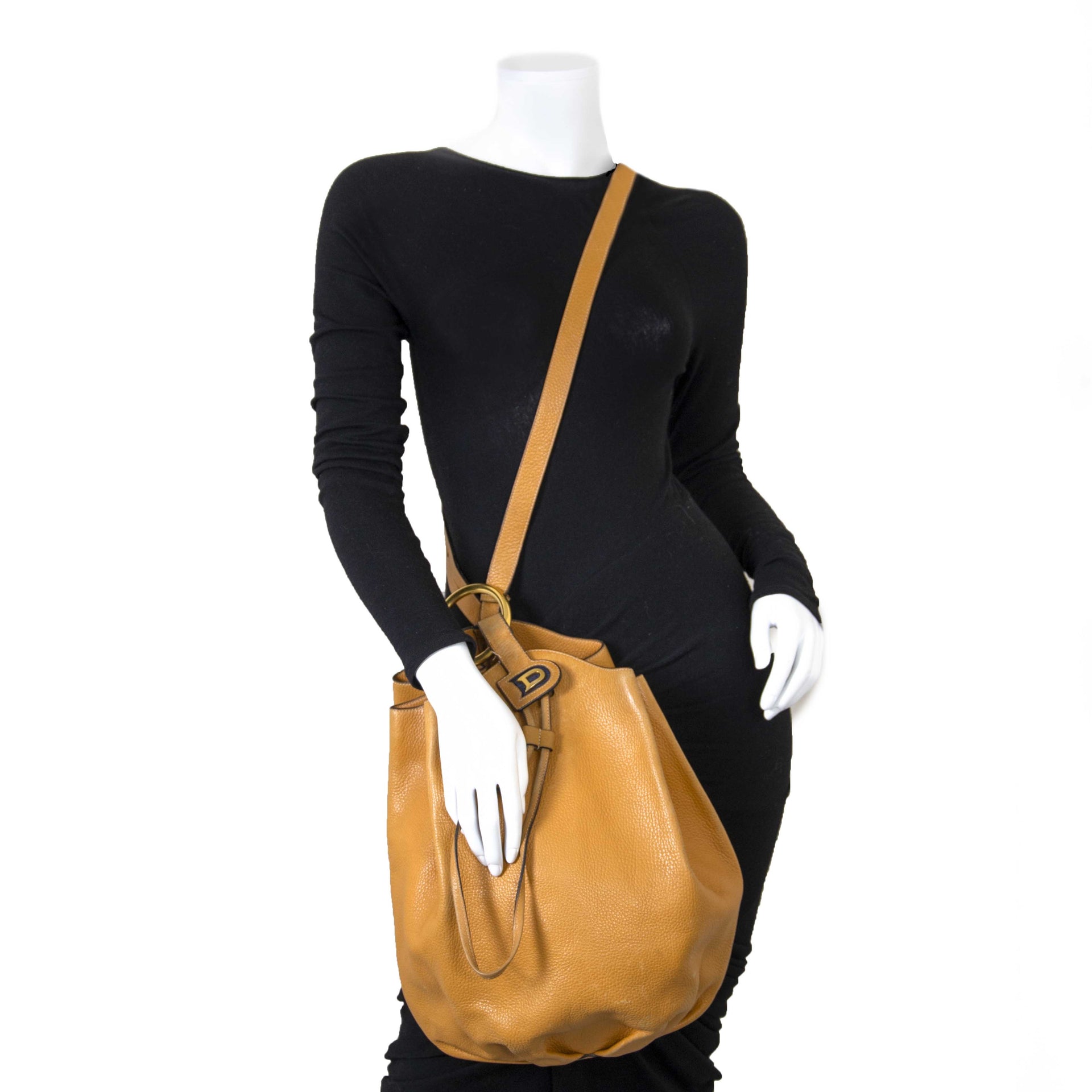 Delvaux Mustard Yellow Bucket Bag now for sale at labellov vintage fashion webshop belgium