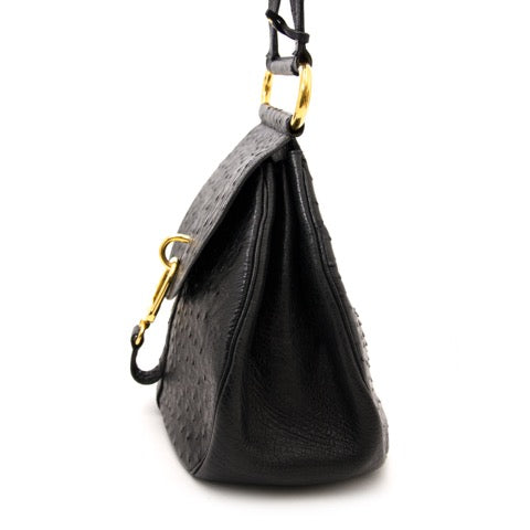 Buy the Delvaux Black Ostrich 'Cerceau' Bag now online at the luxury webshop LabelLOV, with worldwide shipping and a lot of designer items.