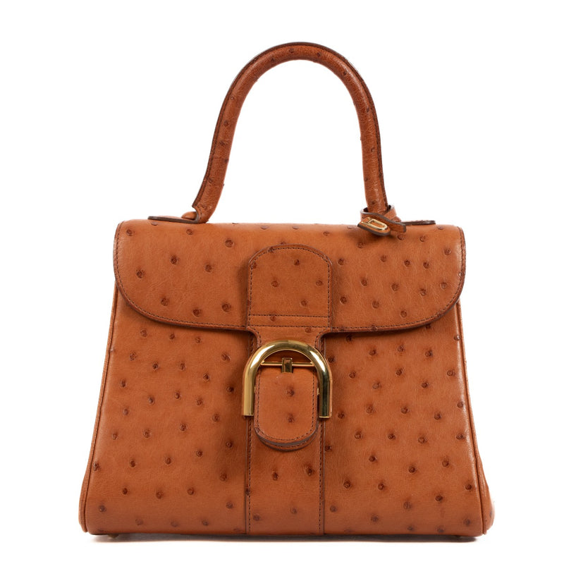 Delvaux Brillant PM Ostrich Brandy