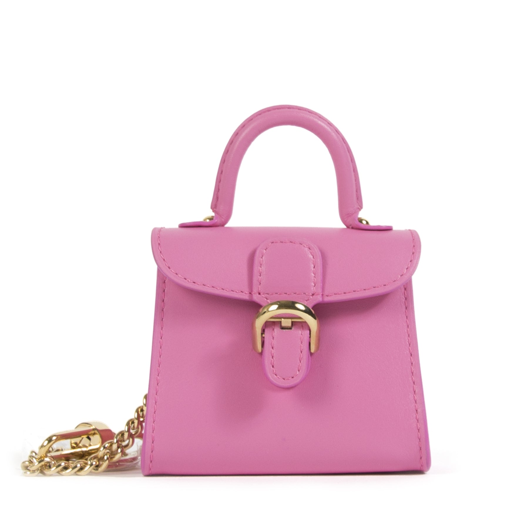 Authentieke tweedehands vintage Delvaux Brillant Charm Pink koop online webshop LabelLOV