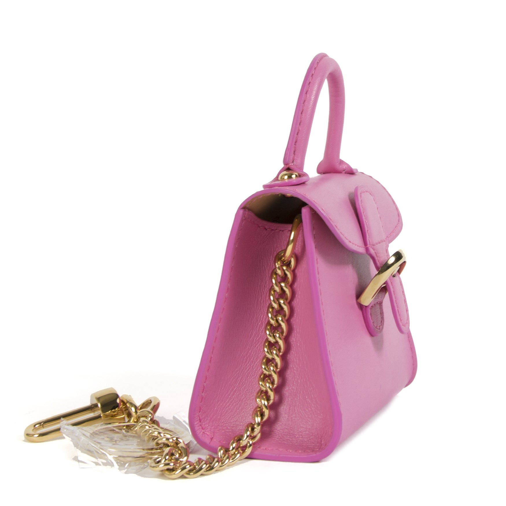Authentieke tweedehands vintage Delvaux Brillant Charm Pink koop online webshop LabelLOV