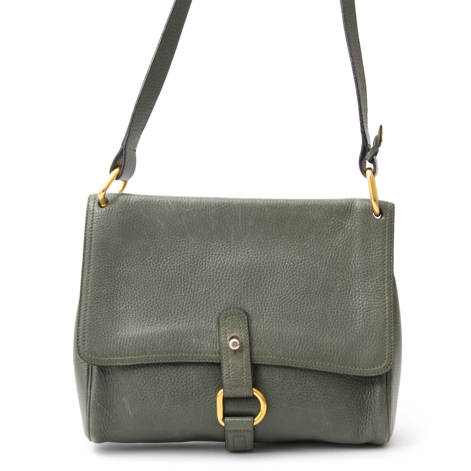 Acheter secur en ligne Delvaux Khaki Green Shoulder Bag