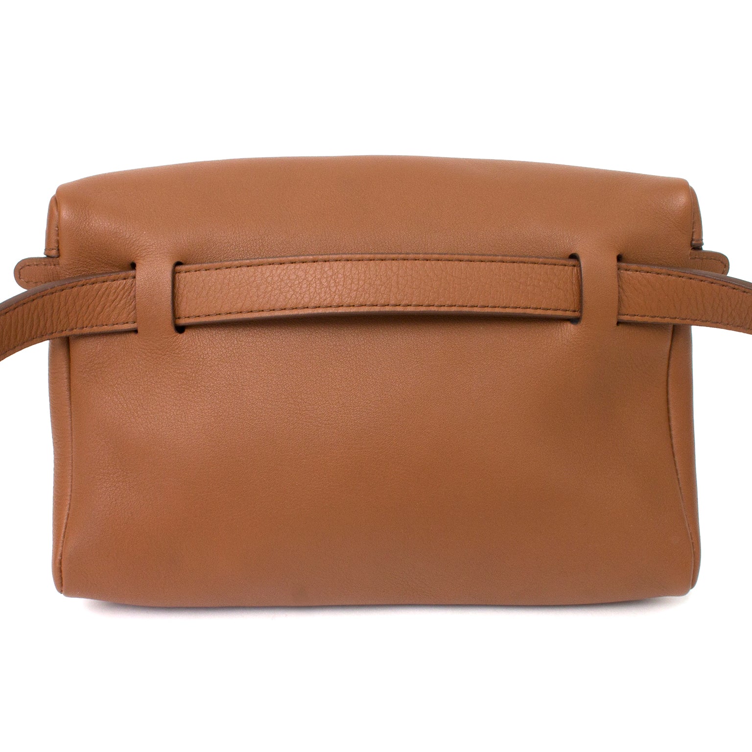 shop safe online secondhand designer Delvaux Cognac Belt Bag best price worldwide shipping