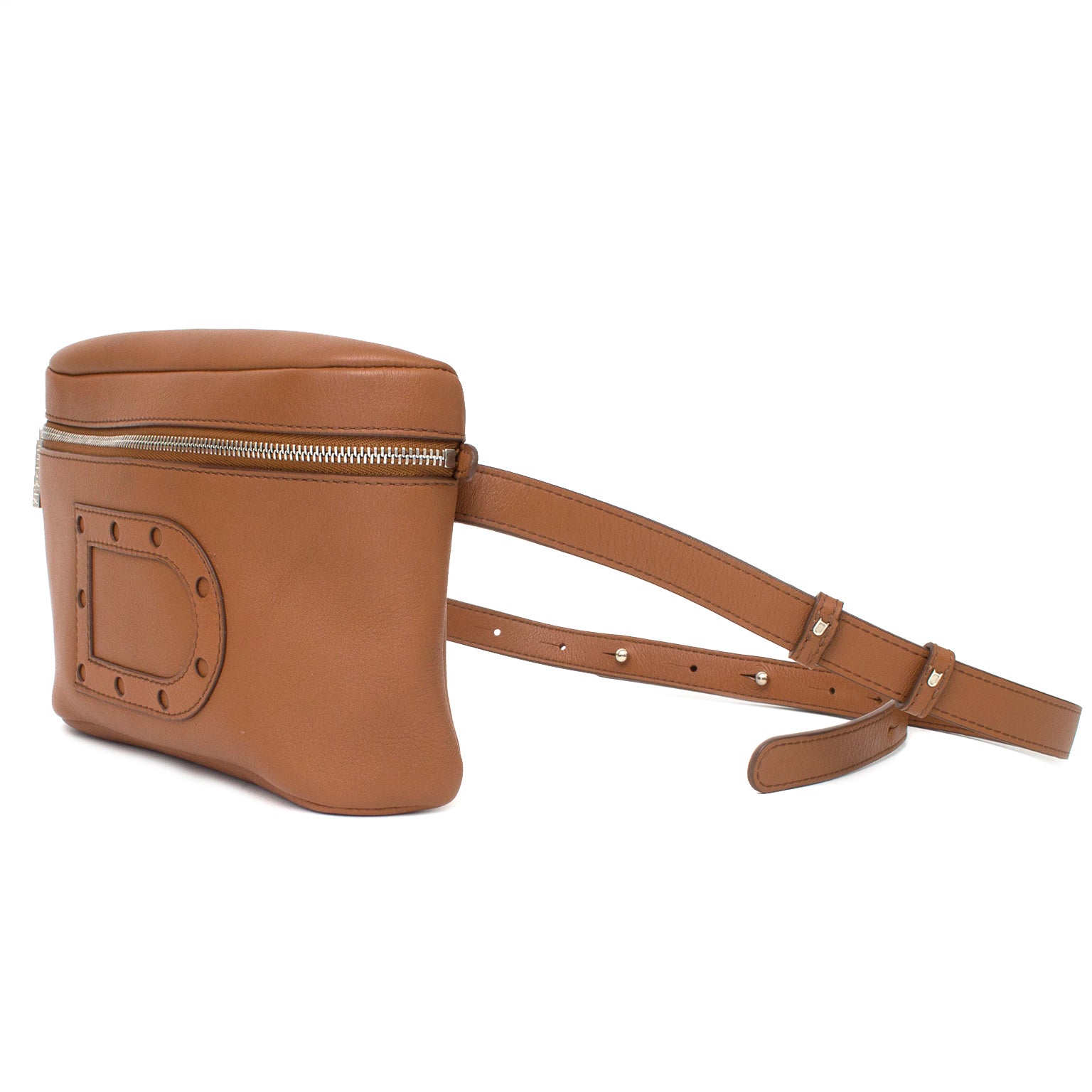 2dehands Delvaux Cognac schoudertasje in perfecte staat webshop en winkel labellov, Antwerpen